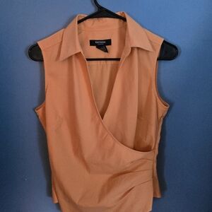 Express Women's Sleeveless Orange Blouse